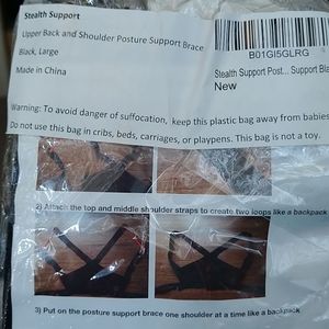 NWT Stealth Back and Shoulder posture Support Brac